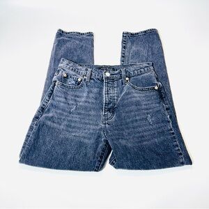 Lucky Brand jeans Drew High Rise Mom jeans distressed buttonfly women Size 27